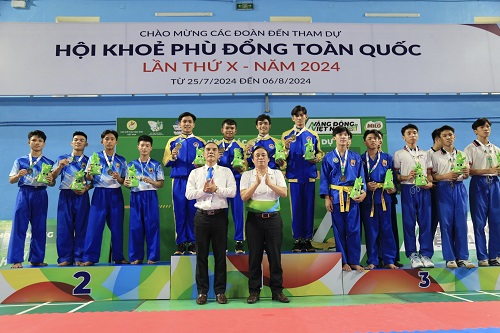 Ngày đầu thi đấu bộ môn Vovinam, Hội khỏe phù đổng toàn quốc lần thứ X tại An Lão, trao 6 bộ huy chương